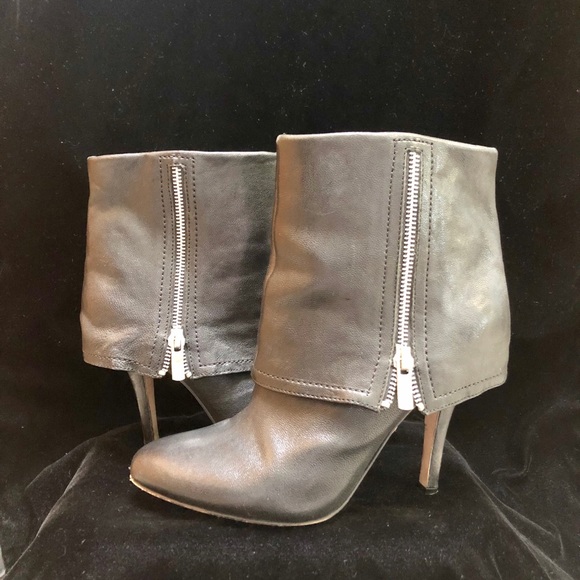 Vince Camuto Black Leather Boots - Picture 2 of 8